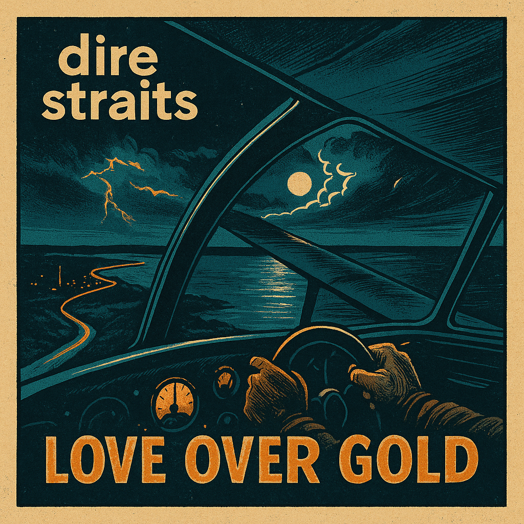 Обложка Dire Straits — Love Over Gold